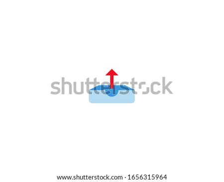 Outbox vector flat icon. Isolated outbox tray email, mailbox emoji illustration 