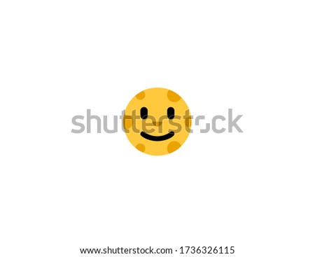 Full Moon Face vector flat icon. Isolated Smiling Moon Face emoji illustration 