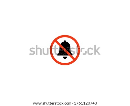 Bell with Slash vector flat icon. Bell with Cancellation Stroke. Muted bell. Phone with silent mode. Isolated Ringer Disabled emoji illustration symbol