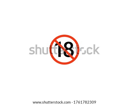 No One Under Eighteen vector flat icon. Isolated No One Under 18 emoji illustration symbol
