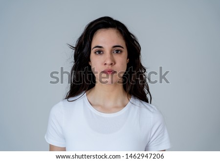 Image, Stock Photo anxiety Woman portrait