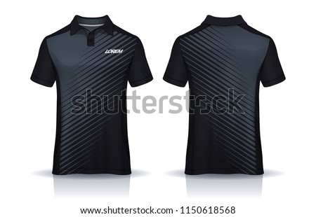 t-shirt polo templates design. uniform front and back view. Foto stock © 