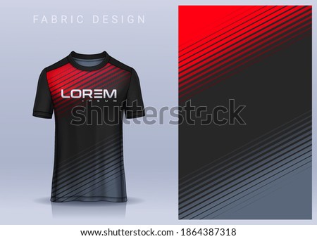 Fabric textile for Sport t-shirt ,Soccer jersey mockup for football club. uniform front view.