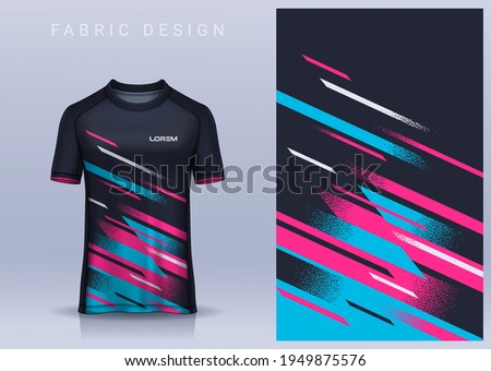 Fabric textile for Sport t-shirt ,Soccer jersey mockup for football club. uniform front view.