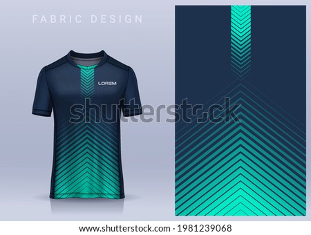 Fabric textile design for Sport t-shirt, Soccer jersey mockup for football club. uniform front view.