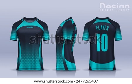 t-shirt sport design template, Soccer jersey mockup for football club. uniform front and back view.