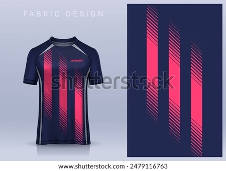 Fabric textile design for Sport t-shirt, Soccer jersey mockup for football club. uniform front view.