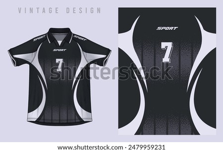 Fabric textile vintage design for Sport t-shirt, Soccer jersey mockup for football club. uniform front view.