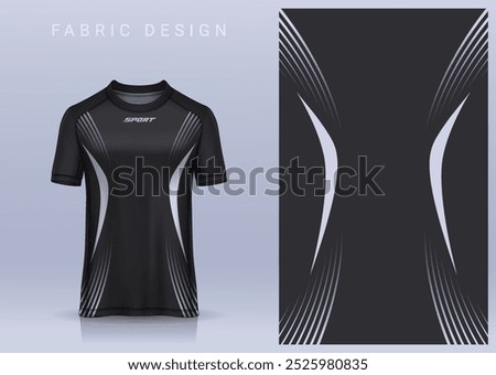 Fabric textile design for Sport t-shirt, Soccer jersey mockup for football club. uniform front view.