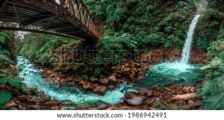 Similar – Image, Stock Photo cross a stream with hiking boots