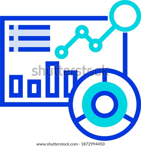 Reporting icon, graphic trends, finance growth, finance icon set