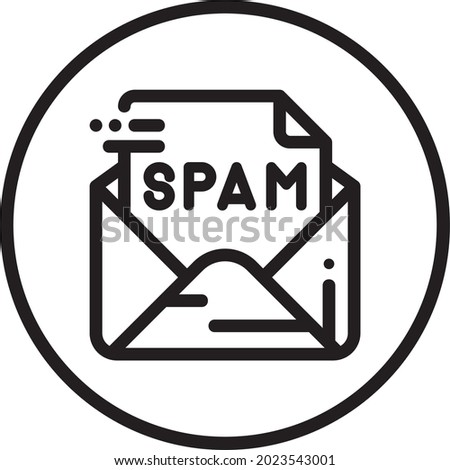 SPAM  modern line design illustrative icon. Internet icon set