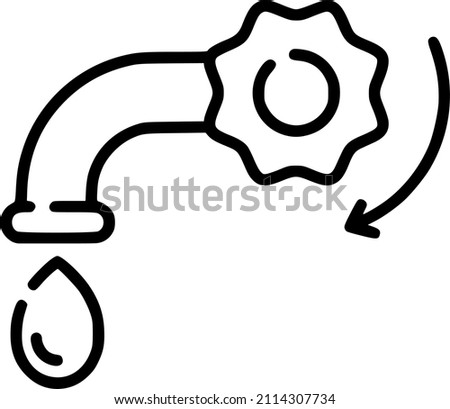 Faucet vector icon isolated on transparent background, Faucet logo concept. Tap Water Faucet Icon 