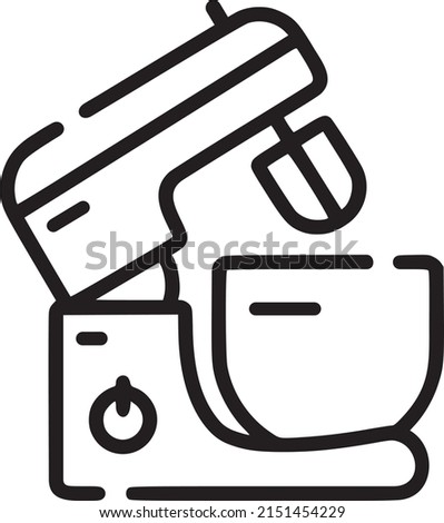 Kitchen machine vector icon,  flour mixer icon, Bakery industry concept, EPS, flat vector illustration