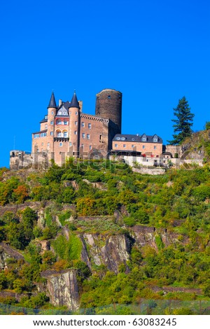 Burg Katz (or Burg Neukatzenelnbogen) - castle above the German town of St. Goarshausen in Rhineland-Palatinate
