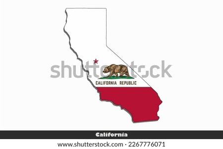 Flag Map State of California