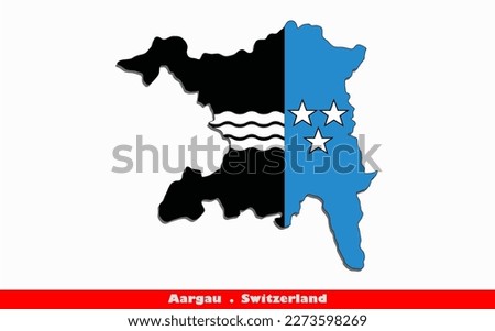 Aargau Canton in Switzerland Flag