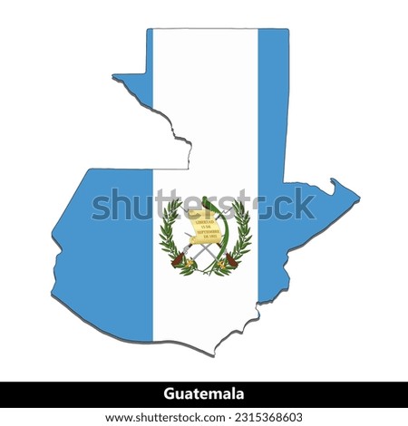 Guatemala Country - Flag Map