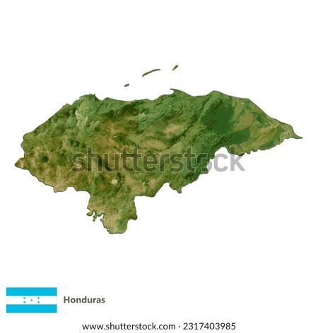 Honduras Topography Country  Map Vector