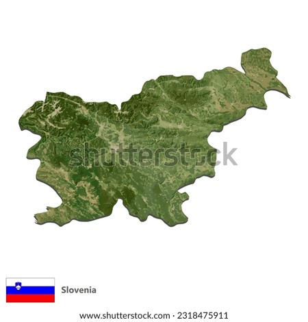 Slovenia Topography Country  Map Vector