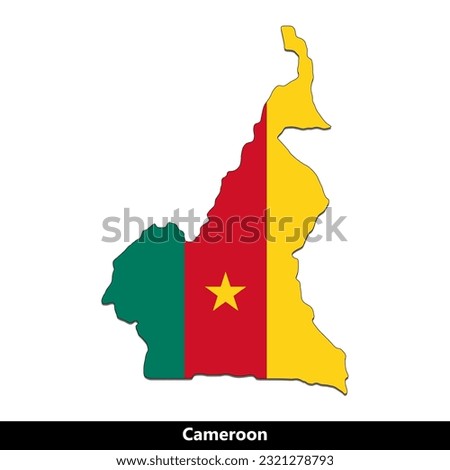 Cameroon Country - Flag Map