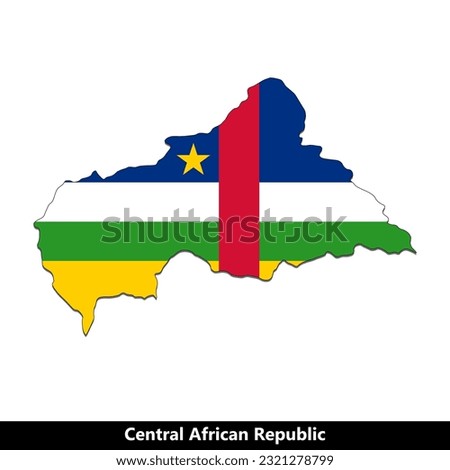 Central African Republic Country - Flag Map