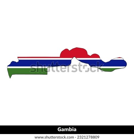 Gambia Country - Flag Map