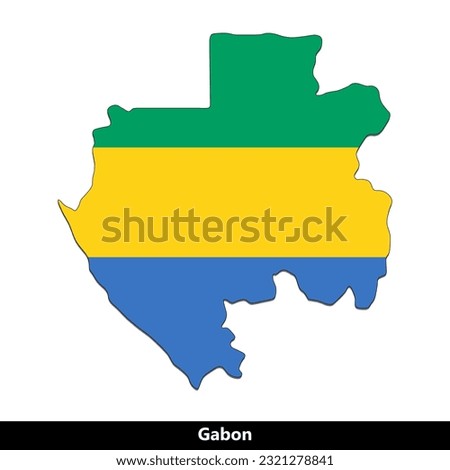 Gabon Country - Flag Map