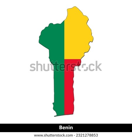 Benin Country - Flag Map