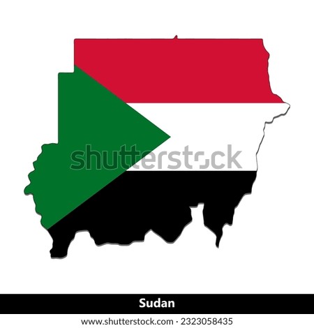 Sudan Country - Flag Map