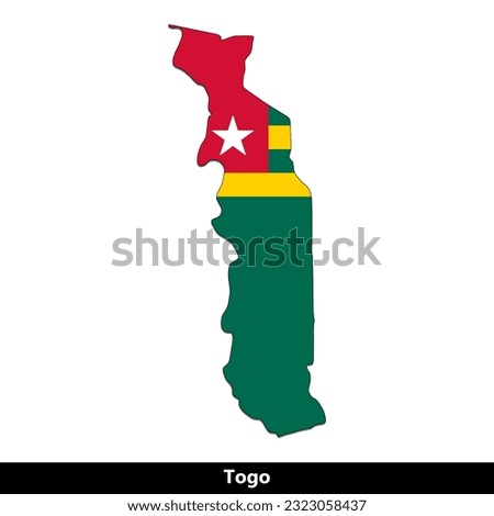 Togo Country - Flag Map