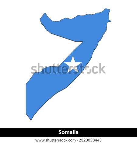 Somalia Country - Flag Map