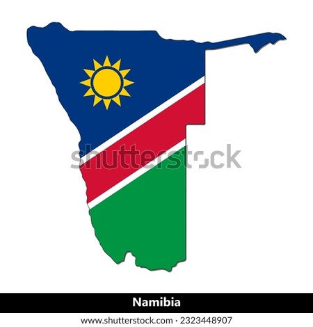 Namibia Country - Flag Map