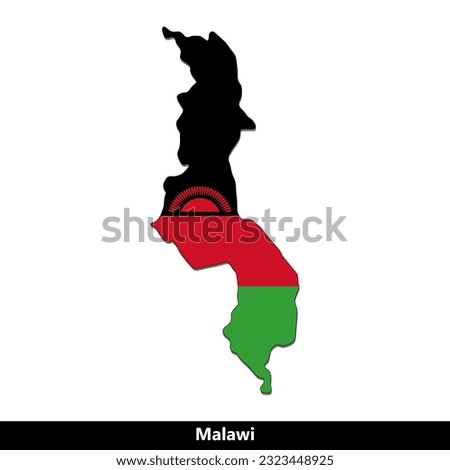 Malawi Country - Flag Map