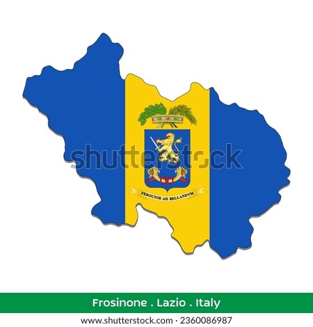 Frosinone Flag - Lazio, Italy (EPS)