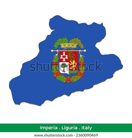 Imperia Flag - Liguria, Italy (EPS)