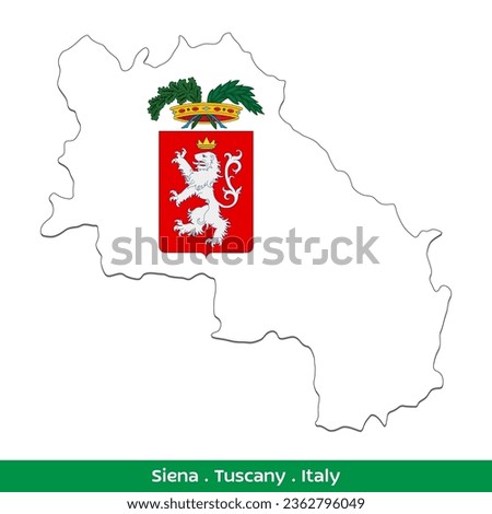 Siena Flag - Tuscany, Italy (EPS)