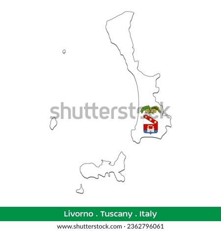 Livorno Flag - Tuscany, Italy (EPS)