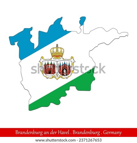 Brandenburg an der Havel Flag - Brandenburg, Germany (EPS)