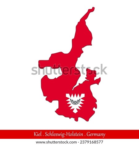 Kiel Flag - Schleswig-Holstein,Germany (EPS)