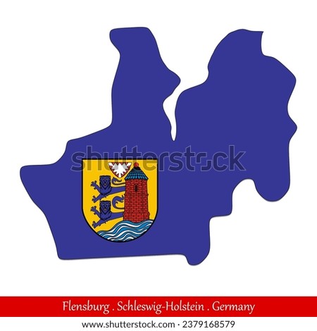 Flensburg Flag - Schleswig-Holstein,Germany (EPS)