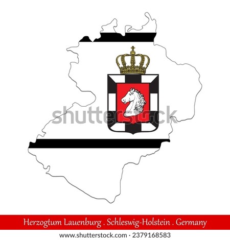 Herzogtum Lauenburg Flag - Schleswig-Holstein,Germany (EPS)