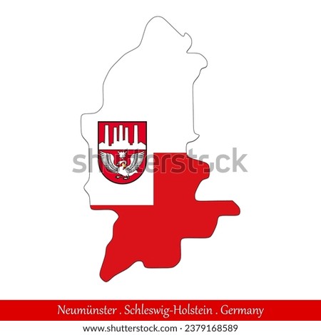 Neumünster Flag - Schleswig-Holstein,Germany (EPS)