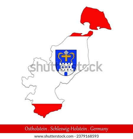 Ostholstein Flag - Schleswig-Holstein,Germany (EPS)