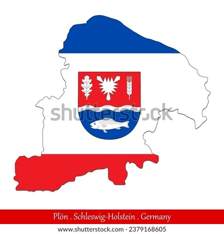 Plön Flag - Schleswig-Holstein,Germany (EPS)