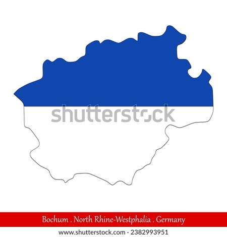 Bochum Flag - North Rhine-Westphalia,Germany (EPS)