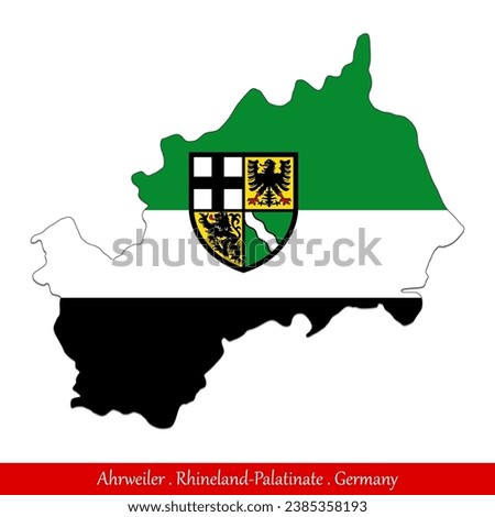 Ahrweiler Flag - Rhineland-Palatinate,Germany (EPS)