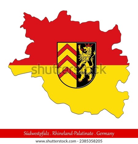 Südwestpfalz Flag - Rhineland-Palatinate,Germany (EPS)