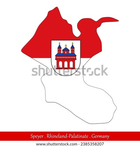 Speyer Flag - Rhineland-Palatinate,Germany (EPS)