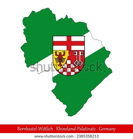 Bernkastel-Wittlich Flag - Rhineland-Palatinate,Germany (EPS)